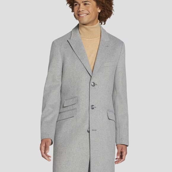 NEW - LARGE- Paisley & Gray - Light Gray - Topcoat Overcoat - Picture 1 of 5